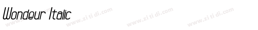 Wondeur Italic字体转换